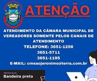 Atendimento Câmara de Vereadores