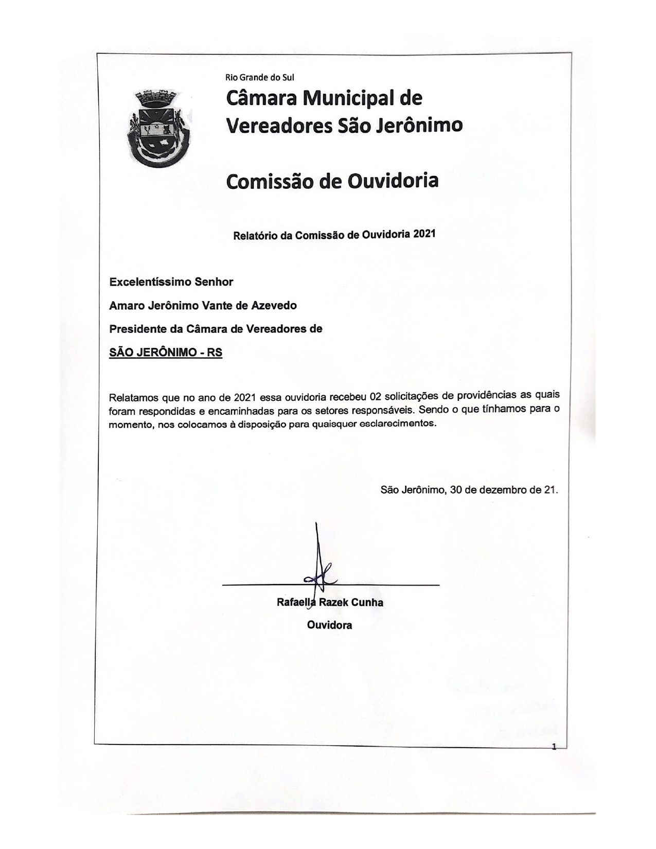 Comissão de Ouvidoria
