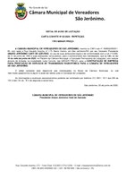 Edital de aviso Carta Convite Transmissão Radiofônica 02.2020
