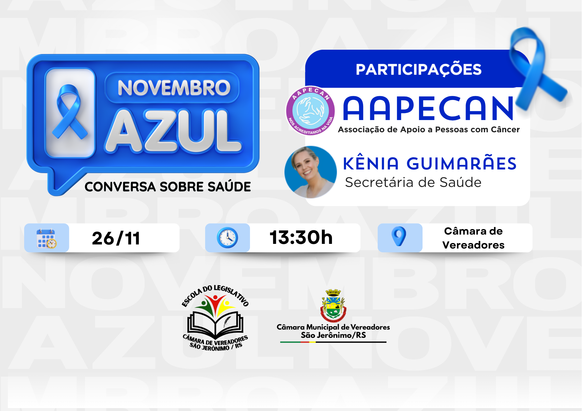 Escola do Legislativo realizará evento alusivo ao Novembro Azul