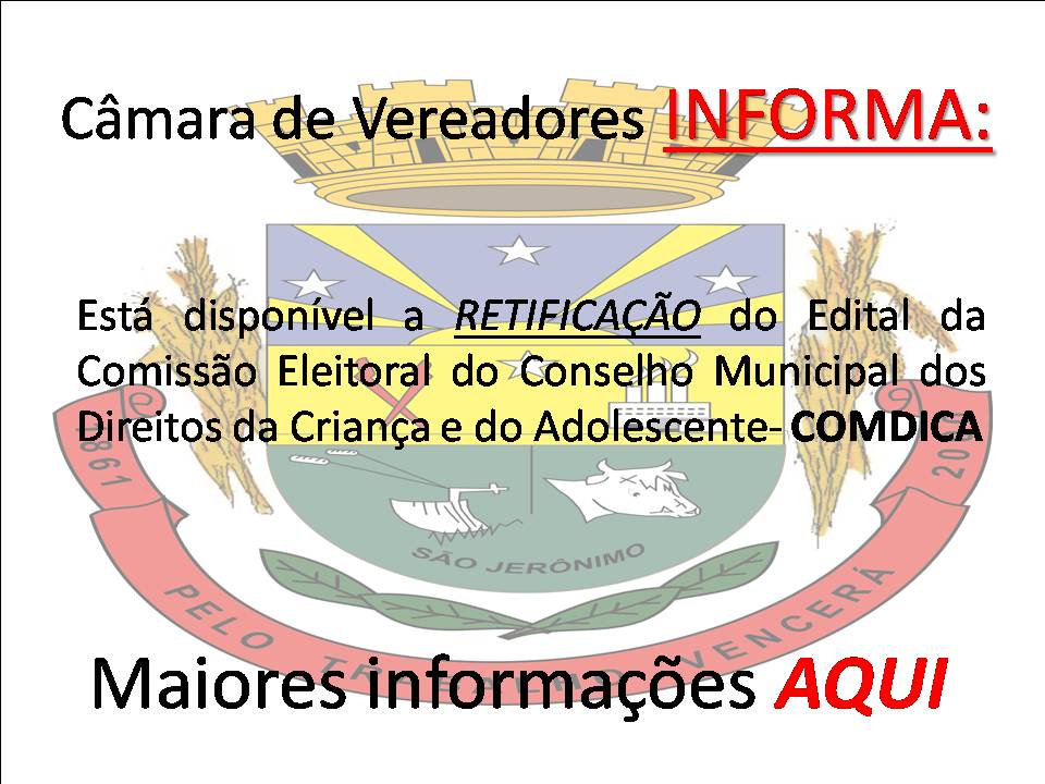 Retificação Edital 03/2015 COMDICA