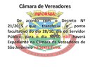 Seguindo a ordem do Decreto 21/2015 informamos que sexta-feira dia 30/10 não haverá expediente em nossa Casa Legislativa.