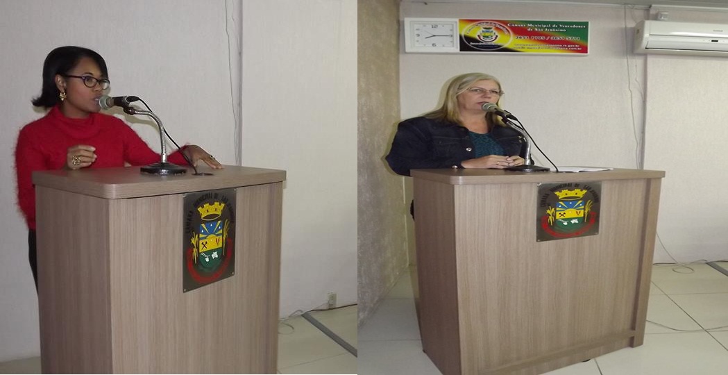 Na noite do dia 04 de abril, recebemos na Camâra de Vereadores a Srª Débora Luz da Rocha e a Srª Lisete Hoff Calegari.
